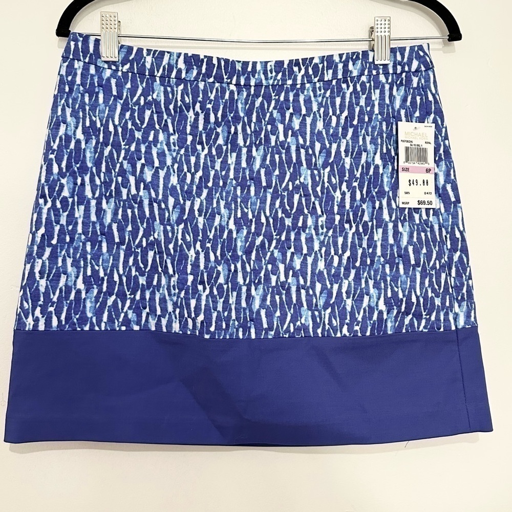 Michael Micheal Kors Royal Blue mini Skirt size 6P NWT